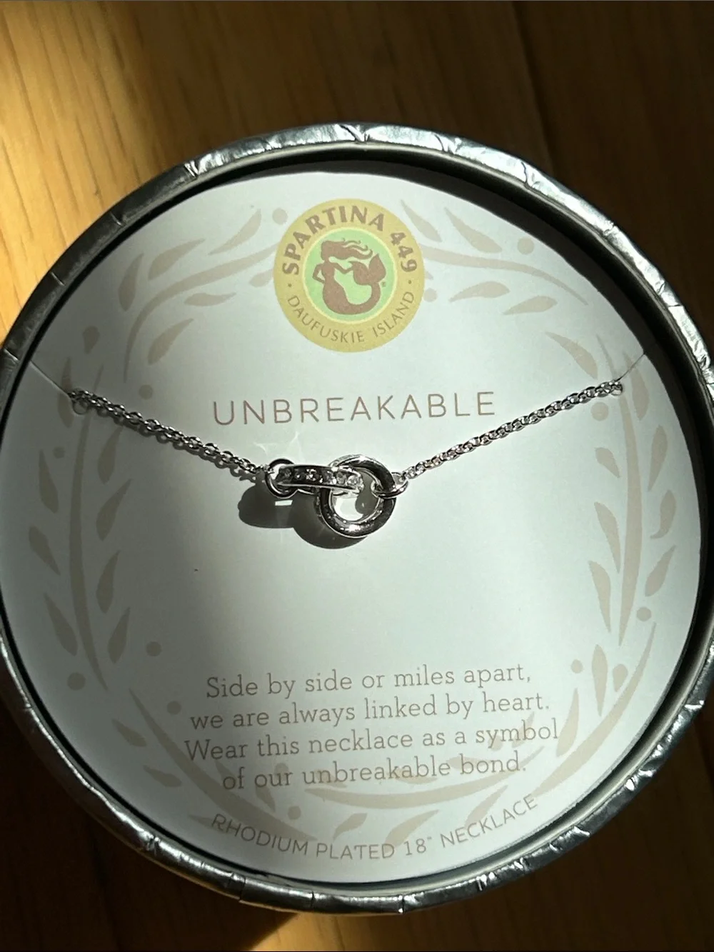 Unbreakable Interlocking Rings Necklace - Silver - Picture 5 of 5